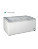 Congelatore statico a pozzo con vetro curvo inclinato e luce interna - lt 568 - temperatura -24°/-12° C - cm 160x69x83h
