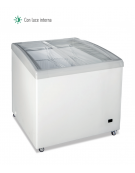 Congelatore statico a pozzo con vetro curvo inclinato e luce interna - lt 268 - temperatura -24°/-12° C - cm 98x65x83h
