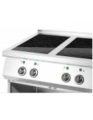 Cucina a induzione su vano aperto - N° 6 zone di cottura ( N° 3 da Kw 5 e N° 3 da Kw 3,5 ) - cm 120x72x85,4h - Trifase