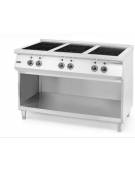 Cucina a induzione su vano aperto - N° 6 zone di cottura ( N° 3 da Kw 5 e N° 3 da Kw 3,5 ) - cm 120x72x85,4h - Trifase