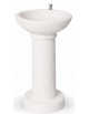 FONTANA IN CALCESTRUZZO CEMENTO COLORE BIANCO PIETRA - CON RUBINETTO TEMPORIZZATO - cm Ø52x92h - Conforme ai CAM