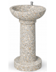 FONTANA IN CALCESTRUZZO CEMENTO COLORE GRIGIO SABBIATO - CON RUBINETTO TEMPORIZZATO - cm Ø52x92h - Conforme ai CAM