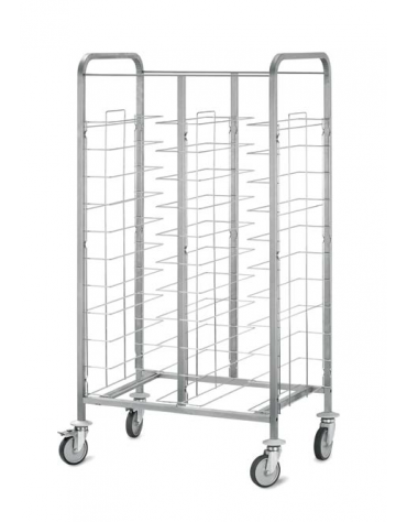 CARRELLO PORTAVASSOI GUIDE UNIVERSALI - Capacità 22 vassoi - mm 975x615x1660h