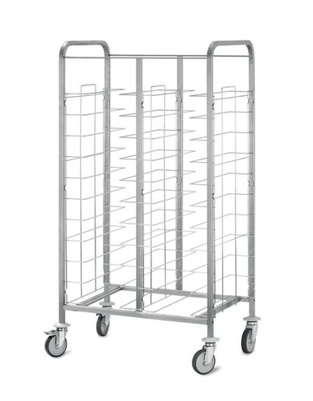 CARRELLO PORTAVASSOI GUIDE UNIVERSALI - Capacità 22 vassoi - mm 975x615x1660h