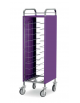 Carrello portavassoi guide universali - Capacità 11 vassoi- Pannellature su tre lati smontabili, in AISI 430 - mm 535x615x1660 h