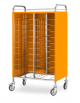 CARRELLO PORTAVASSOI GUIDE UNIVERSALI - Capacità 22 vassoi - Pannellature tre lati smontabili in AISI 430 - mm 975x615x1660 h