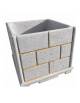 Fioriera quadrata in cemento calcestruzzo effetto muro per esterno - colore Grigio pietra - cm 100x100x100h - Conforme ai CAM