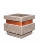Fioriera quadrata in cemento calcestruzzo per esterno cm 60x60x65h - colore Grigio sabbiato - Conforme ai CAM