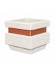 Fioriera quadrata in cemento calcestruzzo per esterno cm 60x60x65h - colore Bianco pietra - Conforme ai CAM