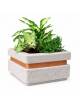 Fioriera quadrata in cemento calcestruzzo per esterno cm 90x90x65h - colore Bianco sabbiato