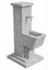 FONTANA QUADRATA IN CALCESTRUZZO CEMENTO COLORE GRIGIO PIETRA PER ESTERNO - cm 50x43x105h - Conforme ai CAM