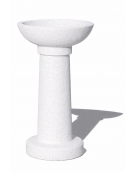 POSACENERE IN CALCESTRUZZO CEMENTO COLORE BIANCO PIETRA PER ESTERNO - cm Ø52x92h - Conforme ai CAM