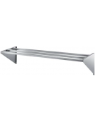 Ripiano in tubolare saldato, in acciaio inox AISI 304, con 2 supporti inclusi - mm 1000x400x20h