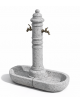 FONTANA DOPPIA IN CALCESTRUZZO CEMENTO COLORE GRIGIO PIETRA PER ESTERNO - cm 105x45x121h - Conforme ai CAM