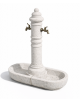 FONTANA DOPPIA IN CALCESTRUZZO CEMENTO COLORE BIANCO PIETRA PER ESTERNO - cm 105x45x121h - Conforme ai CAM