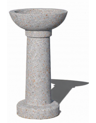 POSACENERE IN CALCESTRUZZO CEMENTO COLORE GRIGIO TRAVERTINO PER ESTERNO - cm Ø52x92h - Conforme ai CAM