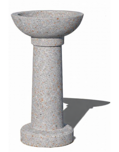 POSACENERE IN CALCESTRUZZO CEMENTO COLORE GRIGIO TRAVERTINO PER ESTERNO - cm Ø52x92h - Conforme ai CAM