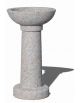 POSACENERE IN CALCESTRUZZO CEMENTO COLORE GRIGIO TRAVERTINO PER ESTERNO - cm Ø52x92h - Conforme ai CAM