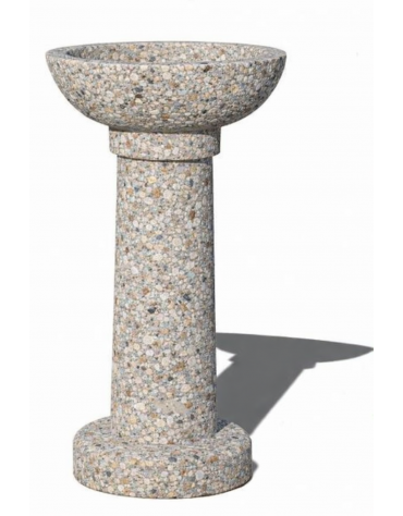 POSACENERE IN CALCESTRUZZO CEMENTO COLORE GRIGIO SABBIATO PER ESTERNO - cm Ø52x92h - Conforme ai CAM