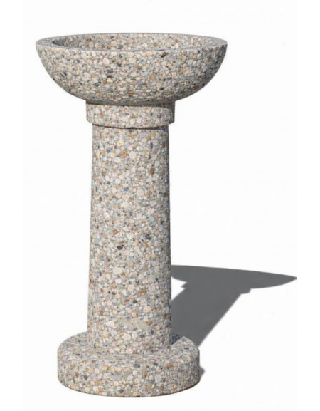 POSACENERE IN CALCESTRUZZO CEMENTO COLORE GRIGIO SABBIATO PER ESTERNO - cm Ø52x92h - Conforme ai CAM