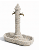 FONTANA DOPPIA IN CALCESTRUZZO CEMENTO COLORE GRIGIO SABBIATO PER ESTERNO - cm 105x45x121h - Conforme ai CAM