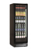 Frigo vetrina bibite statica con agitatore e porta vetro - colore nero  - temp. 0°/+10°C - Classe D - cm 60x64,9x180,1h