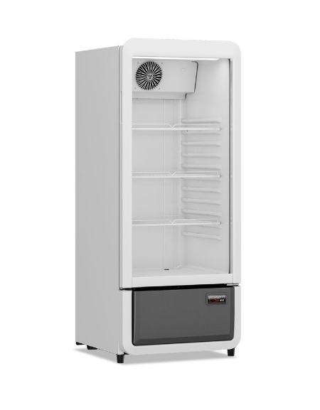 Frigo vetrina bibite ventilata con design con angoli arrotondati - temperatura +1°/+10°C - Classe D - cm 54x56x132,5h