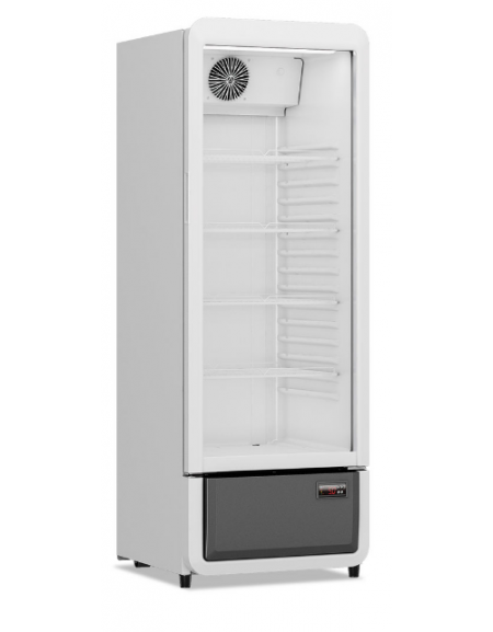 Frigo vetrina bibite ventilata con design con angoli arrotondati - temperatura +1°/+10°C - Classe D - cm 54x56x152,5h