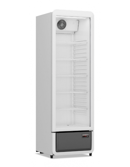 Frigo vetrina bibite ventilata con design con angoli arrotondati - temperatura +1°/+10°C - Classe D - cm 54x56x172,5h