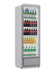 Frigo vetrina bibite ventilata +1°/+10°C, con angoli arrotondati - porta e frontale grigio - Classe D - cm 59,5x61,8x187,6h