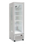 Frigo vetrina bibite tre lati vetro, statica con agitatore - colore bianco - temperatura +1°/+10°C - Classe C - cm 60x70x205h