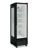 Frigo vetrina bibite tre lati vetro, statica con agitatore - colore nero - temperatura +1°/+10°C - Classe C - cm 60x70x205h