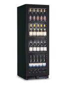 Frigo vetrina bibite ventilata - porta a vetro senza cornice - colore nero - temperatura 0°/+10°C - Classe G - cm 59,5x70x180,4h