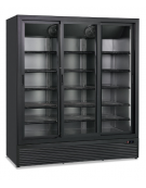 Frigo bibite tre porte scorrevole ventilato - colore nero - temperatura +0°/+10°C - Classe D - cm 171x72,45x197,6h
