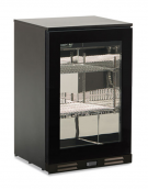 Frigo sottobanco sub zero 1 porta a vetro - esterno in lamiera colore nero - statico con agitatore -2°/+10°C - cm 60x51,5x83,5h