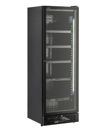 Frigo vetrina bibite statica con agitatore - colore nero - temperatura 0°/+10°C - Classe C - cm 59,5x65x179,5h