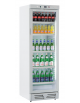 Frigo vetrina bibite statica con agitatore 0°/+10°C - colore bianco - capacità Lt. 390  - Classe E - cm 59,5x65,5x183h