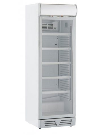 Frigo vetrina bibite statica con agitatore 0°C/+10°C - con opalina pubblicitaria - Classe D - cm 65x60x195h