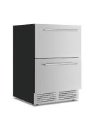 Frigo basso per vini ventilato con 2 cassetti in acciaio inox - 45 bottiglie - temperatura 0 °C / +15 °C - cm 59,5x62,8x82h