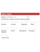 Vetrina per vini ventilata - 1 porta in vetro senza cornice - N°116 Bottiglie vino- temperatura +2°C+20°C - cm 59,5x70x160,4h