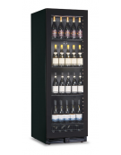 Frigo vetrina vini o bevande ventilato con porta in vetro nero senza cornice - temperatura 0°/+10°C - cm  59,5x70x180,4h