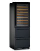 Frigo vini 1 porta vetro e 2 cassetti -ventilato +2°/+20°C vano superiore, 0°/+15°C vano inferiore - mm 595x685x1795h