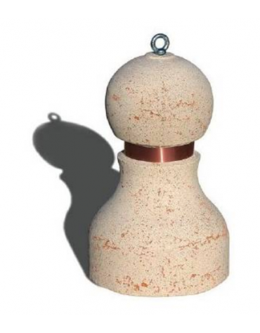 Dissuasore traffico stradale in cemento - Colore grigio pietra - con fascia CATARIFRANGENTE  - cm Ø50x75h