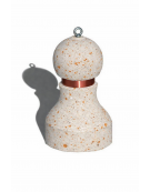 DISSUASORE TRAFFICO  IN CEMENTO - COLORE BIANCO TRAVERTINO - DIAMETRO CM 50 - ALTEZZA CM 75 - PESO KG 145 - Conforme ai CAM