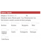 Vetrina vini ventilata doppia porta, 2 zone di temperatura da +2°C+20°C cad. - N° 256 bottiglie - cm 121x70x180,4h