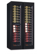 Vetrina vini ventilata 2 porte, N°217 Bottiglie, Tripla temperatura +2°C+20°C / +2°C+12°C / +12°C+20°C - cm 92x69x180,4h