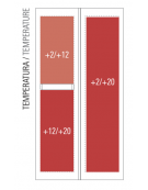 Vetrina vini ventilata 2 porte, N°217 Bottiglie, Tripla temperatura +2°C+20°C / +2°C+12°C / +12°C+20°C - cm 92x69x180,4h