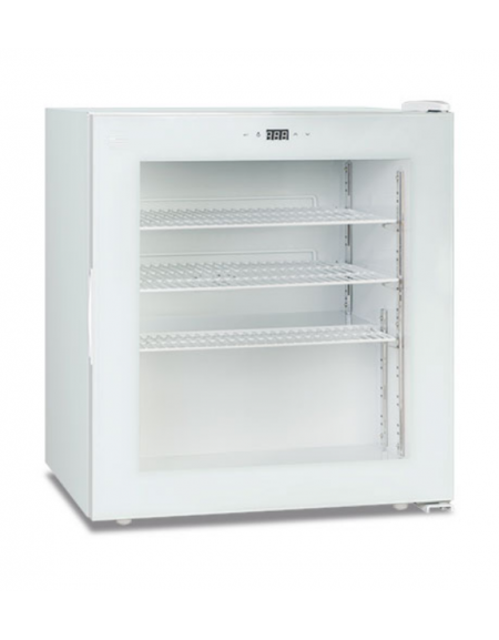 Vetrina congelatore soprabanco statico con agitatore - colore bianco - temperatura -23°/-18°C - Classe E - cm 59,5x52x69h