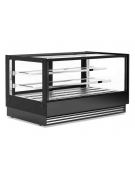 Vetrina calda soprabanco in acciaio AISI 304 - 2 ripiani - temperatura +30°C/+80°C - cm 120x53x73h