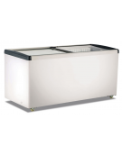 Frigo/Congelatore statico a pozzo vetro piatto scorrevole-Luce interna-Temperatura 0°C/+10°C oppure -18°C/0°C-cm 182,4x65,3x90h